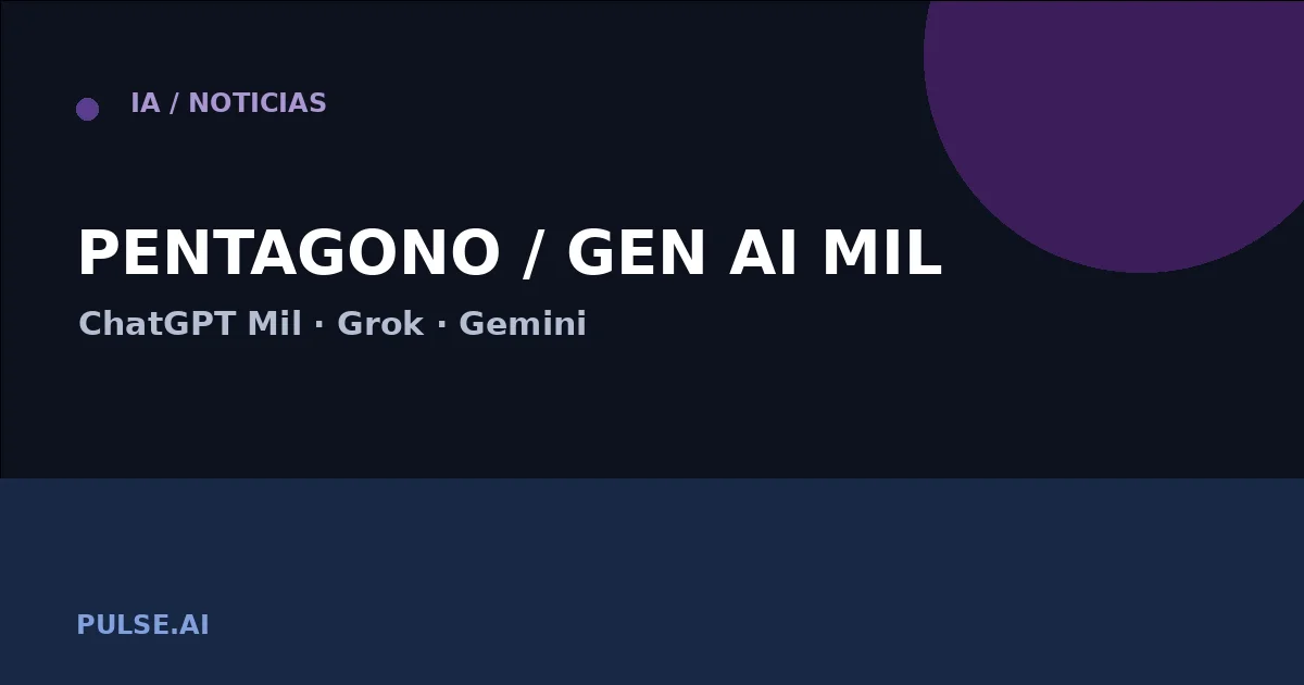 El Pentágono lanza GenAI.mil: ChatGPT Mil y Grok llegan al ejército de EE.UU.